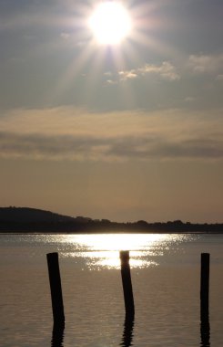 The Balathon lake in Hungary, dawn clipart