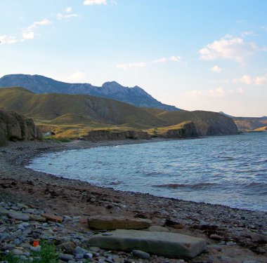 Deniz ve dağlar Kırım güzel lansc