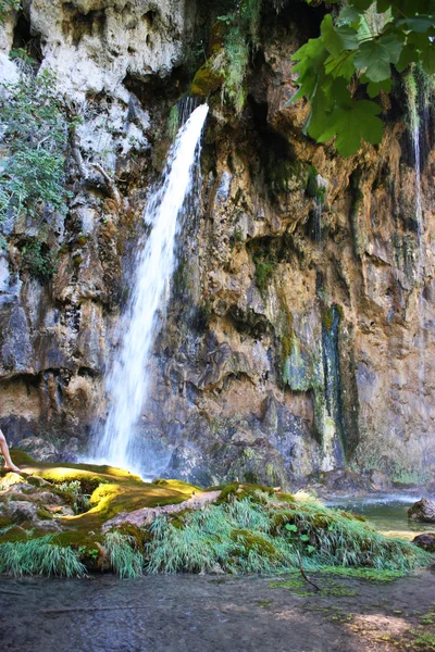 Plitvice bela cachoeira — Fotografia de Stock