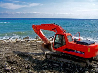 Tractor On Black Sea clipart