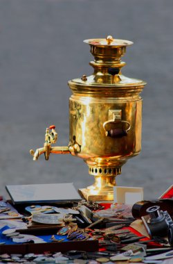 Old cooper samovar clipart