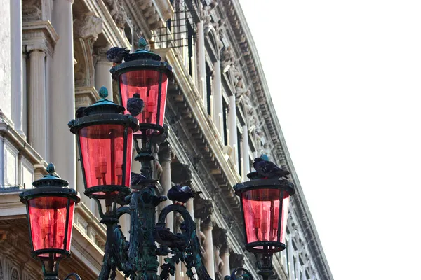 Lampy uliczne, Wenecja, Włochy — Zdjęcie stockowe