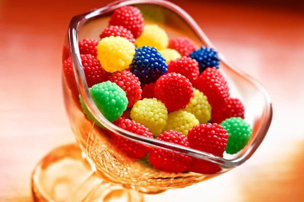 Goda, Sega, söt bonbon i glas cup — Stockfoto