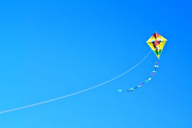 Flying kite clipart