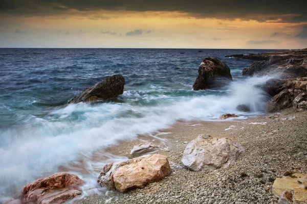 Sea landscape with dramatic sky — Stock Photo, Image