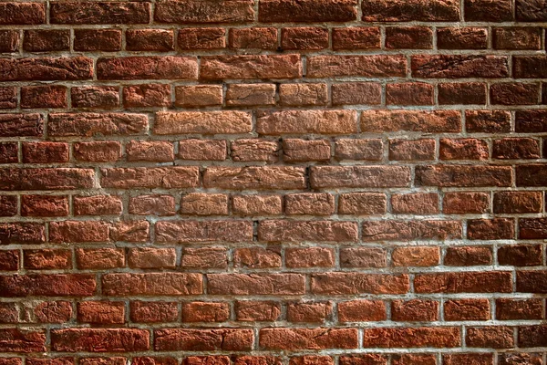 Ancient wall built from red bricks — Stock Photo, Image