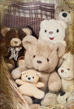 Very old foto bears clipart