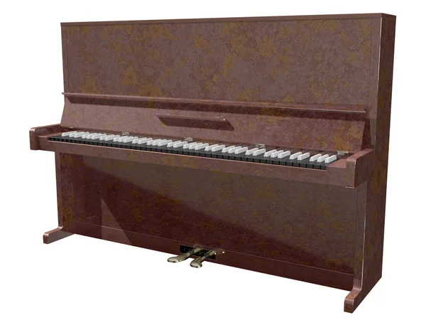 Коричневий фортепіано — стокове фото