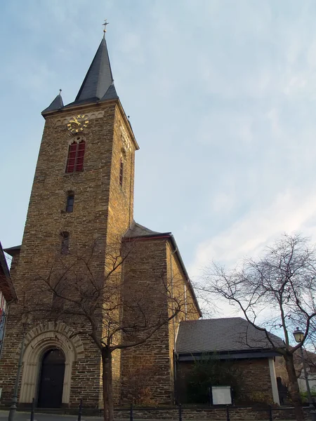 Ancient church in small town Dernau — Stock Photo, Image