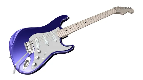 Gitara elektryczna na biały — Zdjęcie stockowe