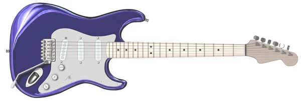 Elektrická kytara na bílé — Stock fotografie