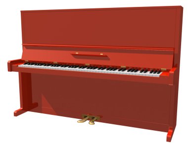 Red piano clipart