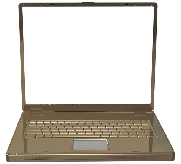 Laptop isolado em um branco — Fotografia de Stock
