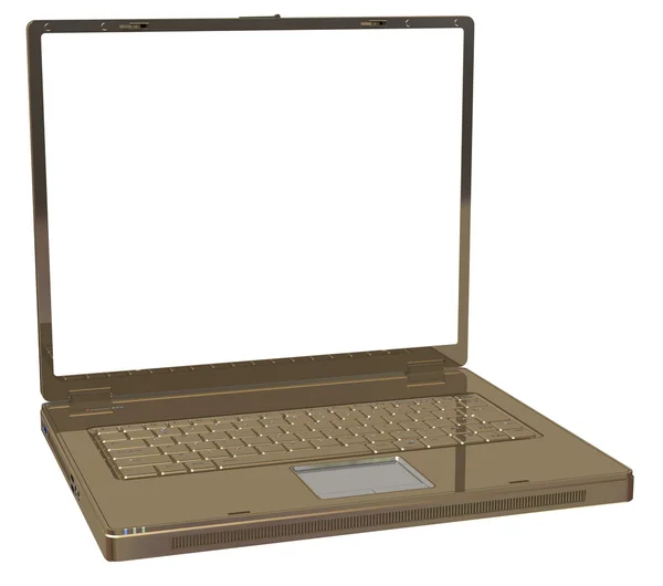 Laptop isolado em um branco — Fotografia de Stock