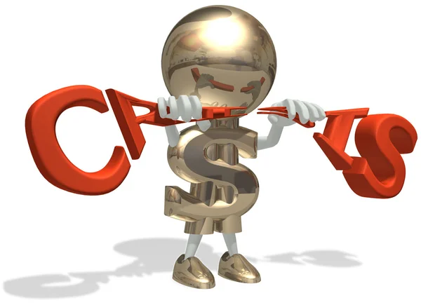 Mr dollar breaks off a global economic c — Stock Photo, Image