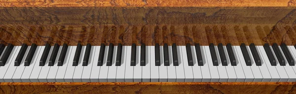 Zongora kulcsok bezárása — Stock Fotó