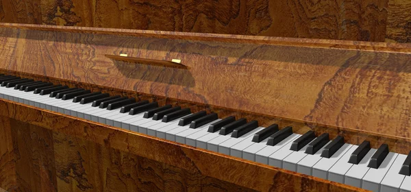 Zongora kulcsok bezárása — Stock Fotó