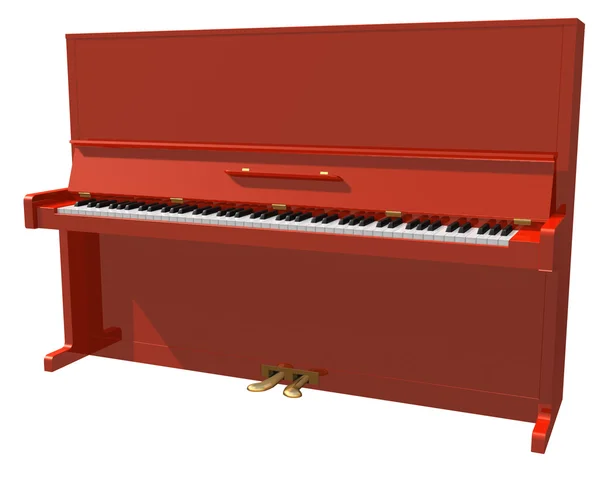 Rotes Klavier — Stockfoto