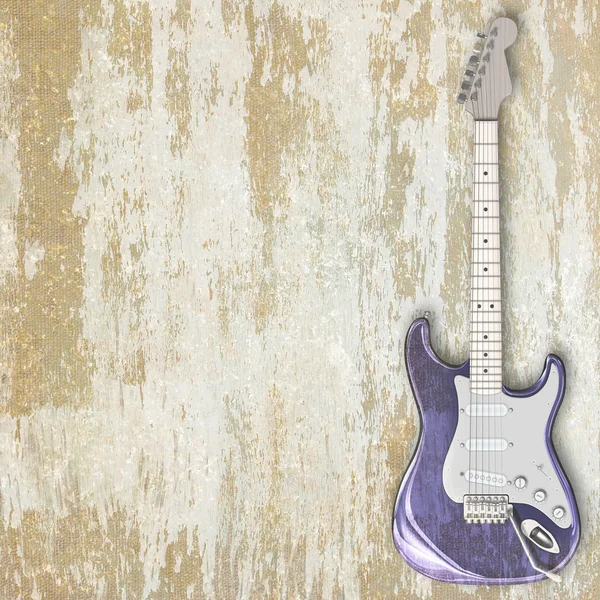 Джазовая фоновая гитара — стоковое фото