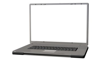 izole gümüş laptop yakın çekim