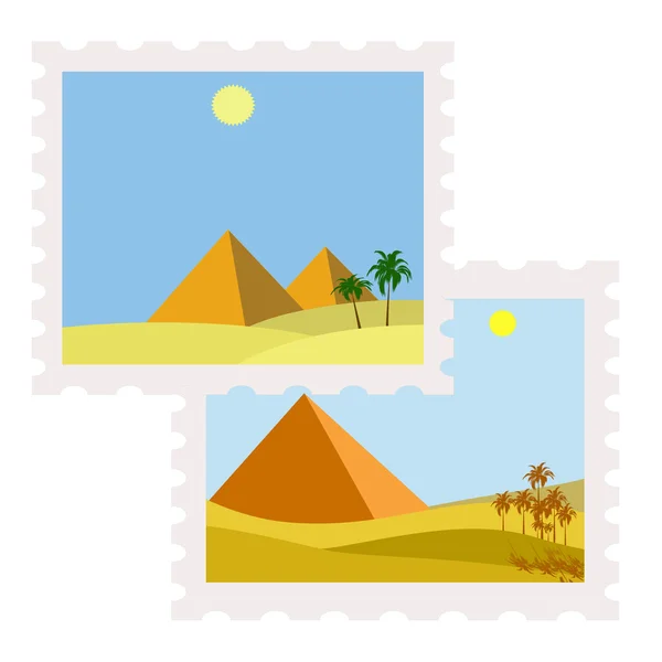 埃及邮票 — 图库矢量图片