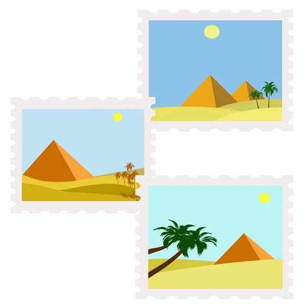 Почтовые марки Египта — стоковый вектор