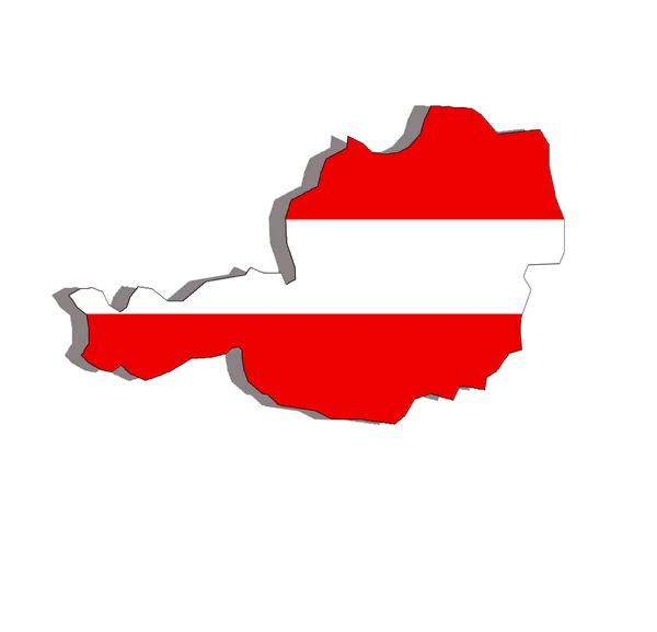 stock vector Austria map and flag