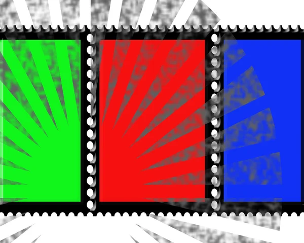 Postzegels gebruikt — Stockvector