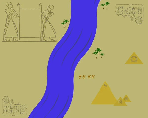 Vallée de l'Egypte — Image vectorielle