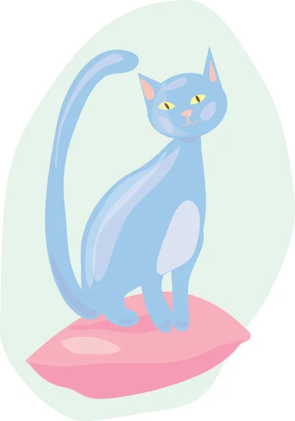 kedi yastık üzerinde