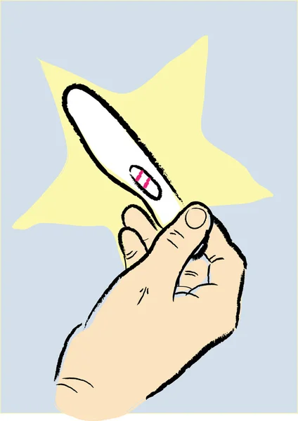 Test de grossesse positif — Image vectorielle