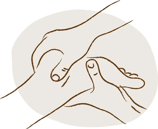 Ayak masajı — Stok Vektör