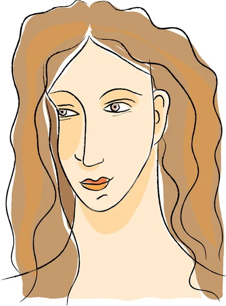 Cara de mujer — Archivo Imágenes Vectoriales