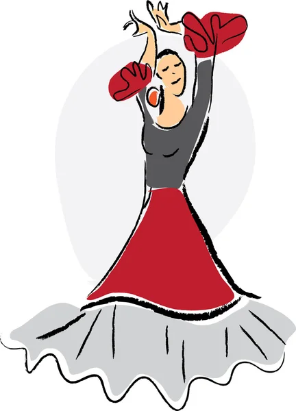 Bailarina Flamenca Ilustraciones de stock libres de derechos
