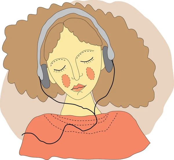 Слухати музику — стоковий вектор