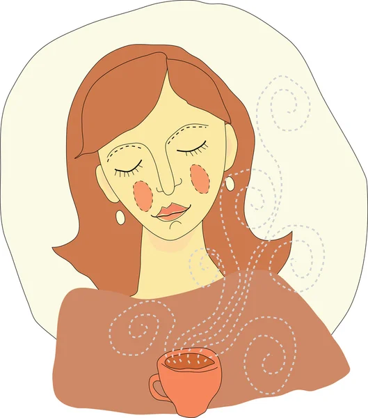 Питьевой кофе — стоковый вектор