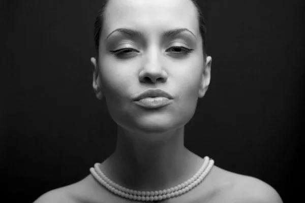 Portret van schoonheid. sexy fashion girl. — Stockfoto