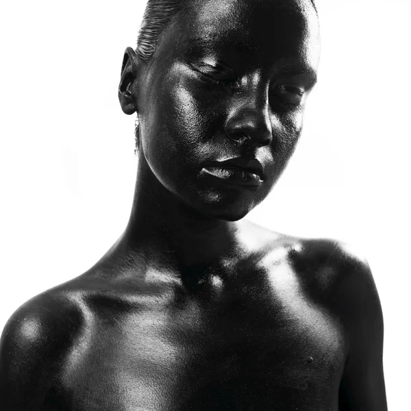 Зроблена чорна жінка — стокове фото