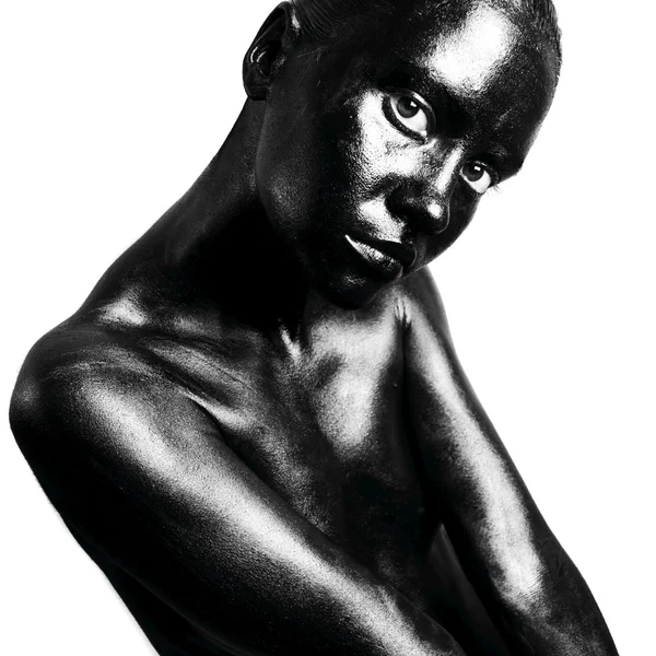 Composto por mulher negra — Fotografia de Stock