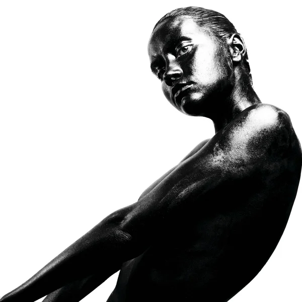 Realizzato donna nera — Foto Stock