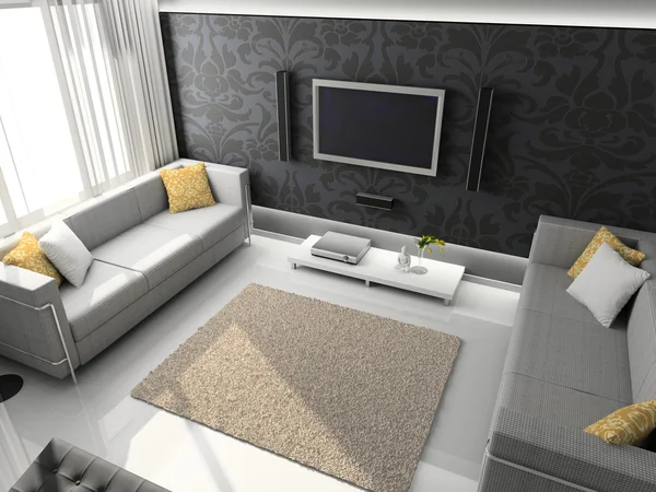 3d render modern interior — Stock Photo, Image