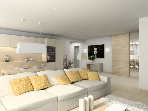 Interioir of modern living-room — Stock Photo, Image