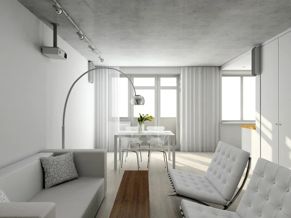 Interioir de sala de estar moderna — Fotografia de Stock
