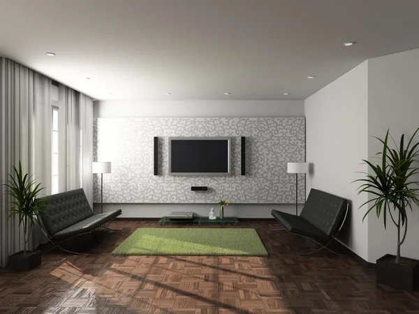 3D render modern interior — Stockfoto