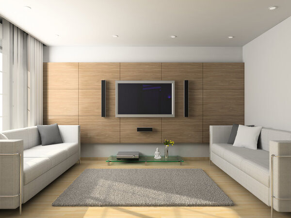 Modern interior of living-room