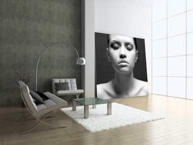 Modern interior. clipart