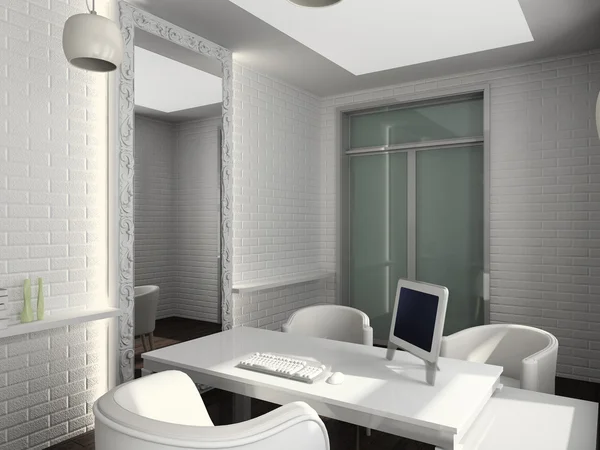 3D render moderna kontor — Stockfoto