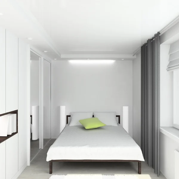 3D render interior kamar tidur — Stok Foto