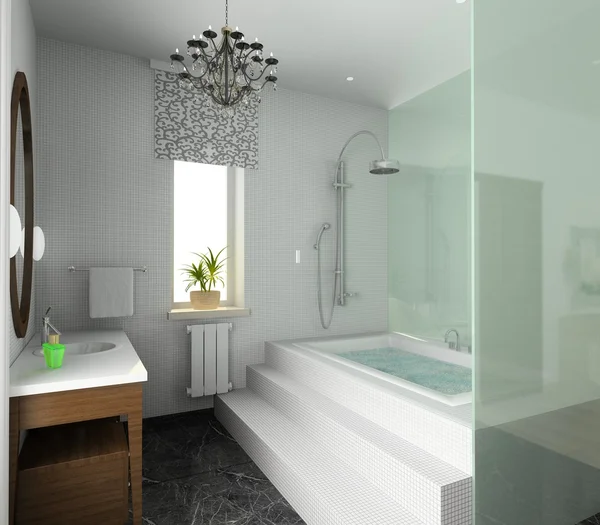 Μπάνιο. μοντέρνο σχεδιασμό του εσωτερικού — Φωτογραφία Αρχείου