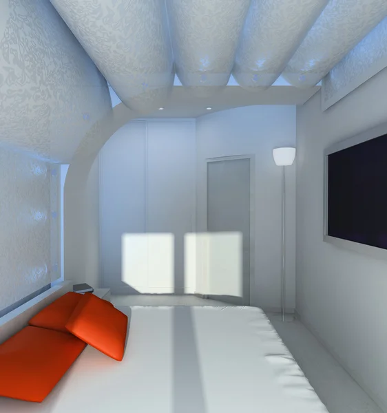 Moderní interiér. 3D vykreslování — Stock fotografie